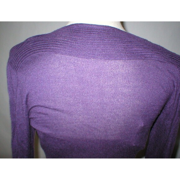 NWT $148 6 New French Connection Dress Dark Purple Womens Sexy Long Sleeves Knit - Picture 5 of 6